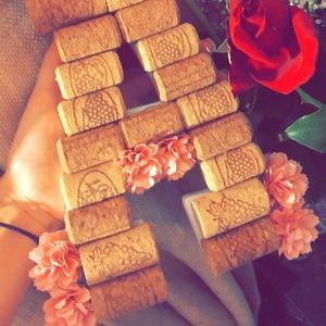 cork and flower customized letter wall signs💕